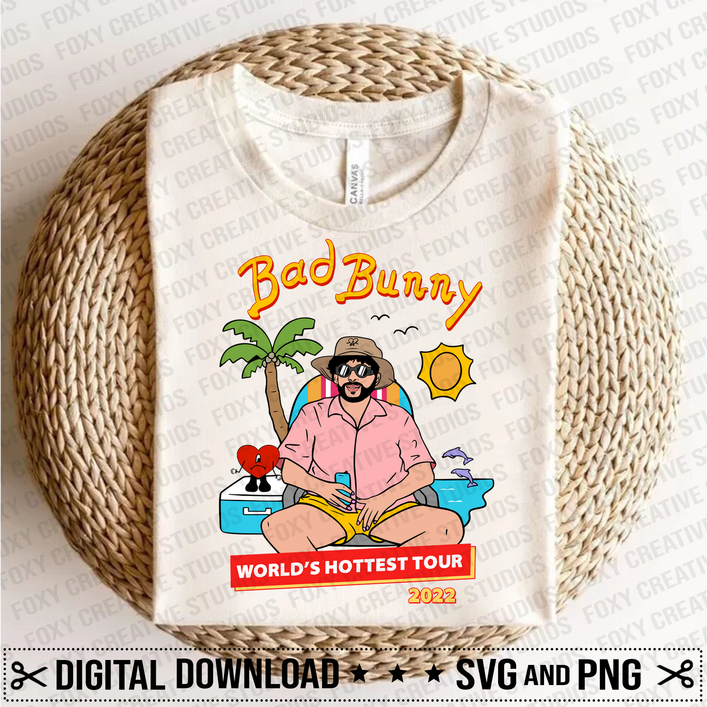 Summer svg, Beach svg, Sad Heart svg, Conejo Malo svg, Bunny svg, Tour svg, Palm trees svg