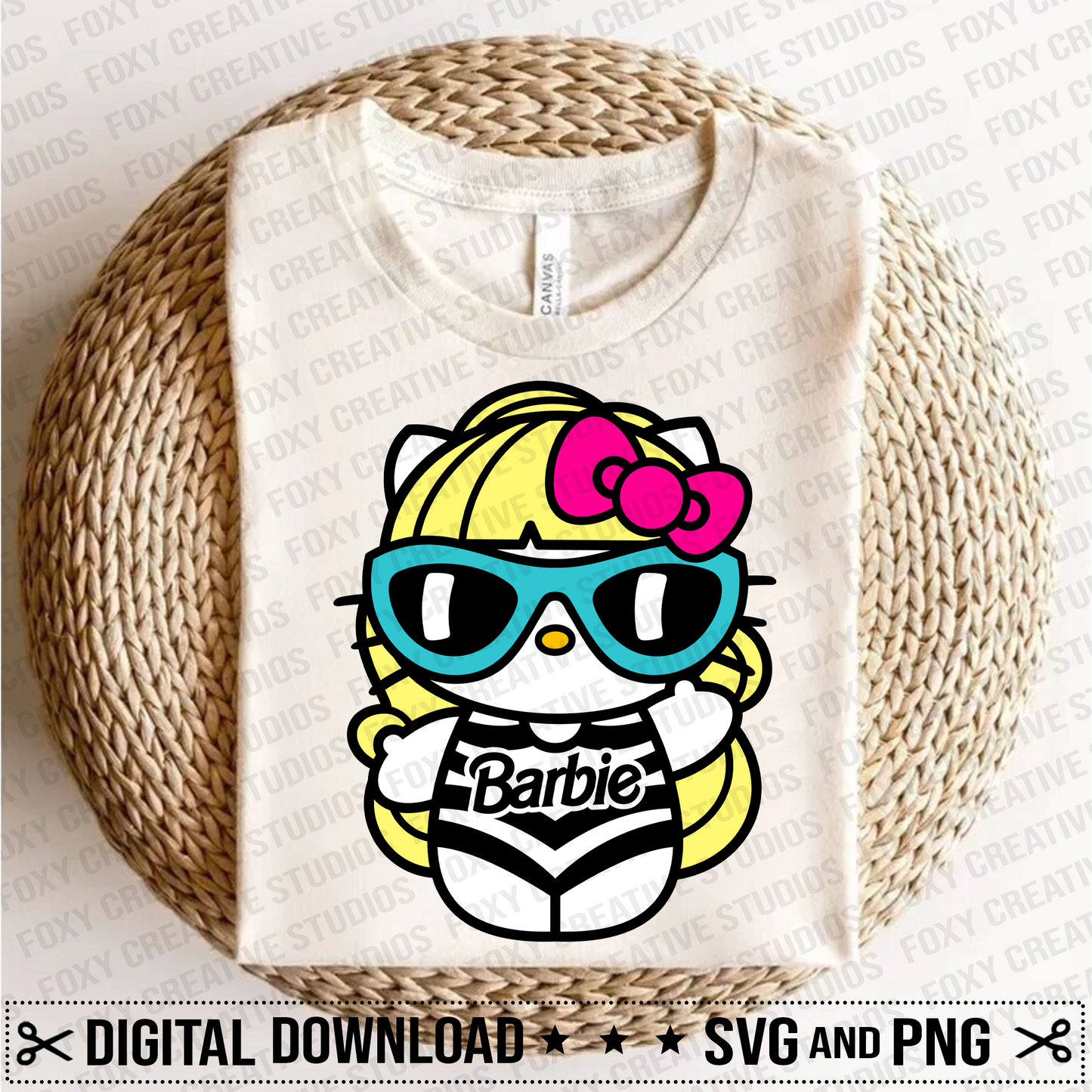 Summer svg, Beach Party svg, Kawaii cat svg, Bathing suit svg, Beach svg, Digital Download