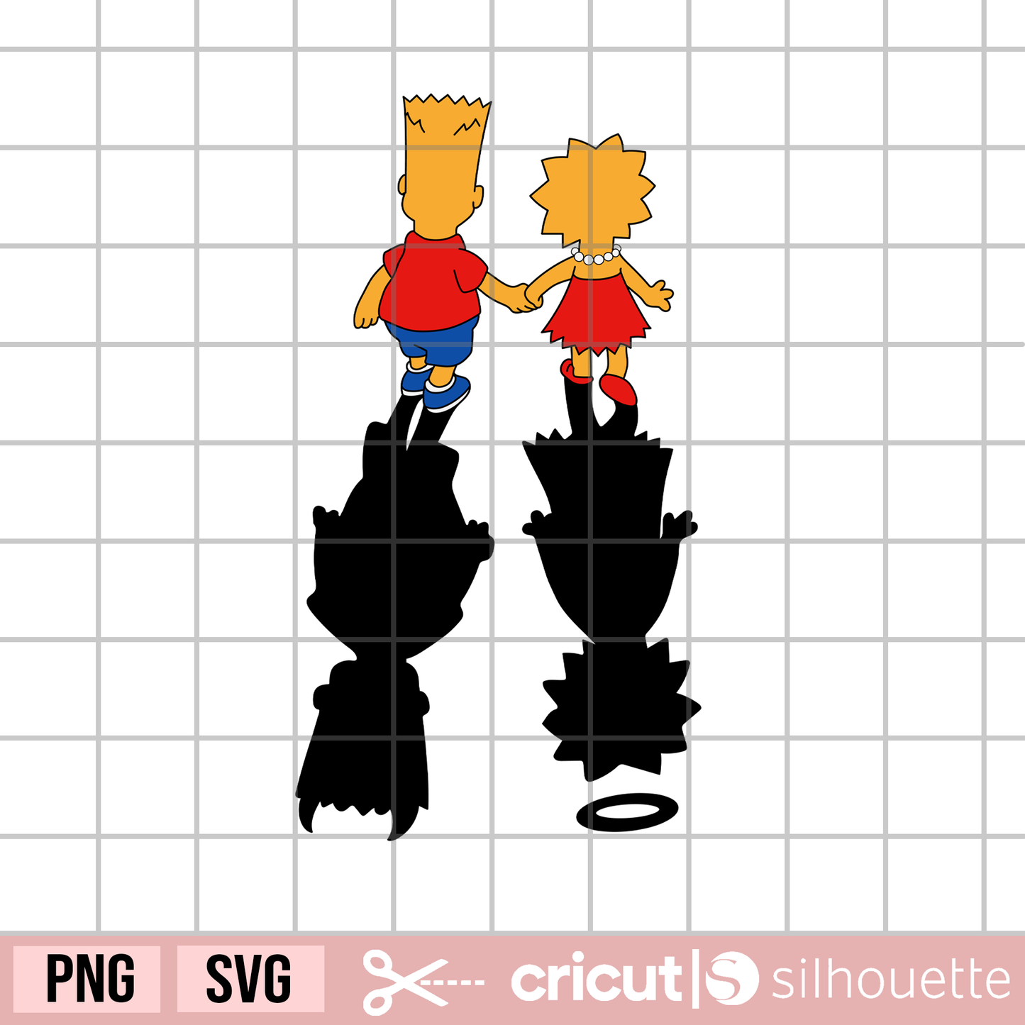 Brother And Sister for Life Svg, Devil and Angel Svg, Family svg, angel svg, devil bart svg, best friends svg, lisa and bart svg, brotherhood svg, sisterhood svg