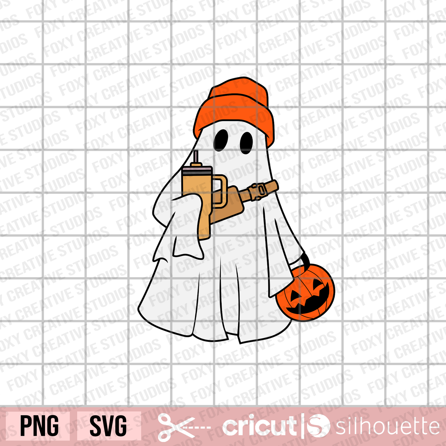 Boo Jee Ghost svg, Halloween svg, Ghost with Beanie Hat svg, Jack o lantern pumpkin bucket svg, Spooky Ghost svg, Trendy ghost, popular ghost
