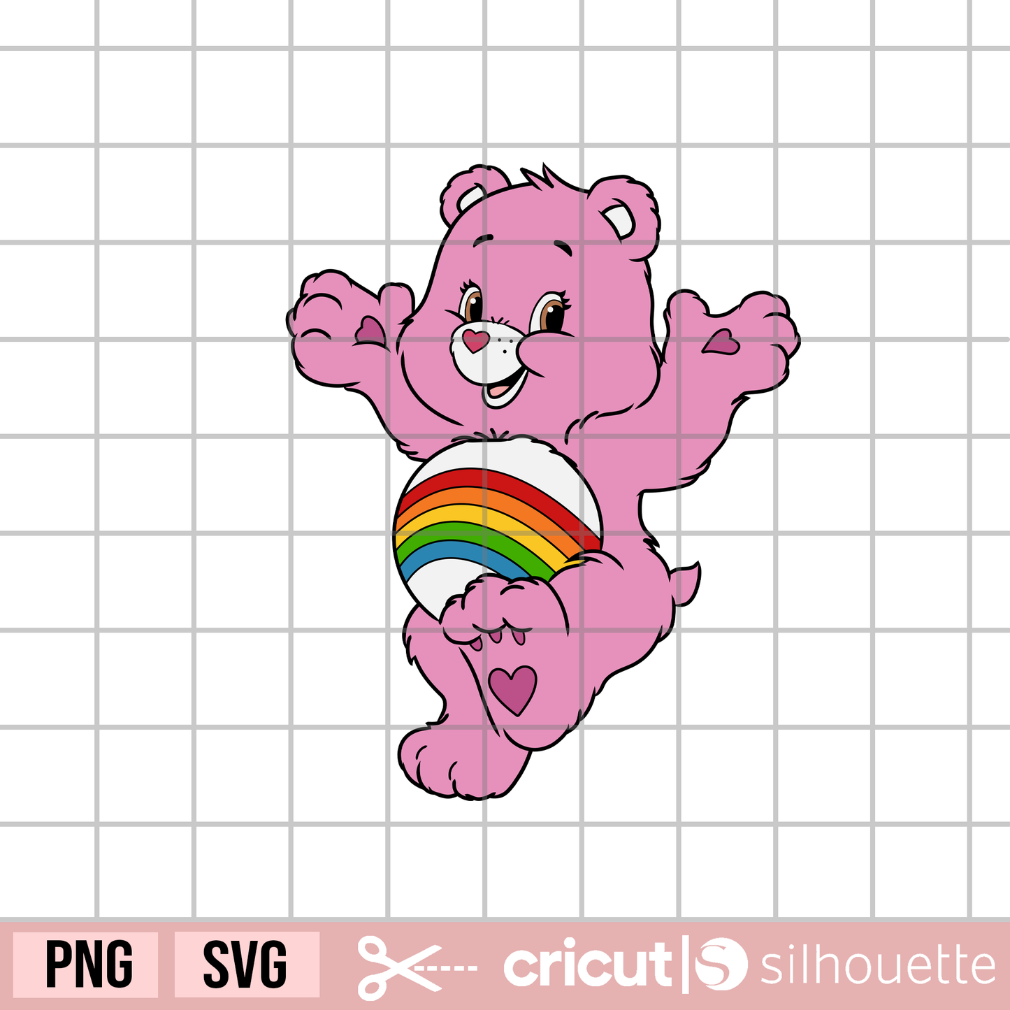 Cheer Bear svg, bear svg, teddy bear svg, rainbow bear svg, cartoon drawing bear svg, care bear svg, retro bear svg