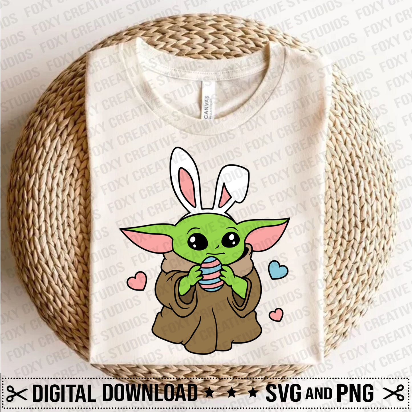 Easter svg, Easter bunny svg, Bunny ears svg, easter yoda svg, Easter eggs svg, hearts svg, Spring svg