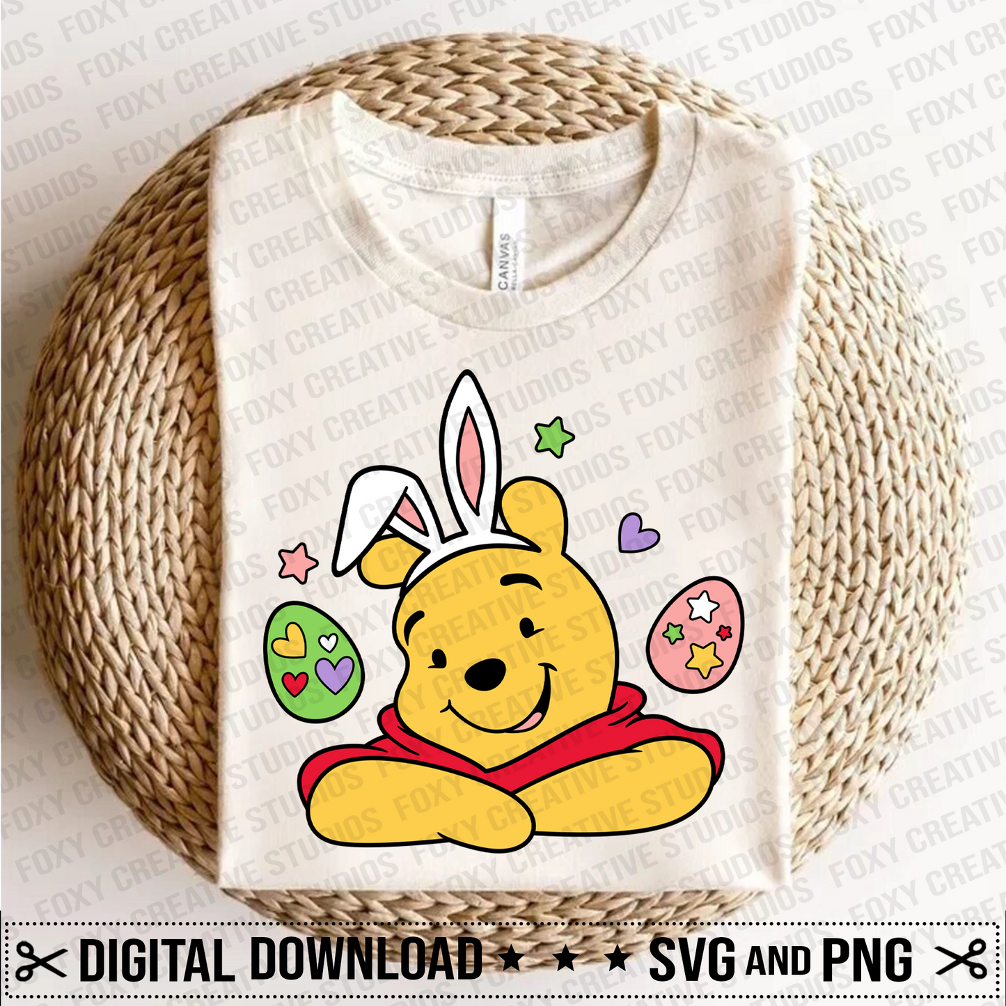 Easter svg, Easter Bunny svg, bear svg, Bunny ears svg, Easter winnie bear svg, Carrots svg, Rabbit svg, Easter eggs svg, Spring svg, Hearts svg