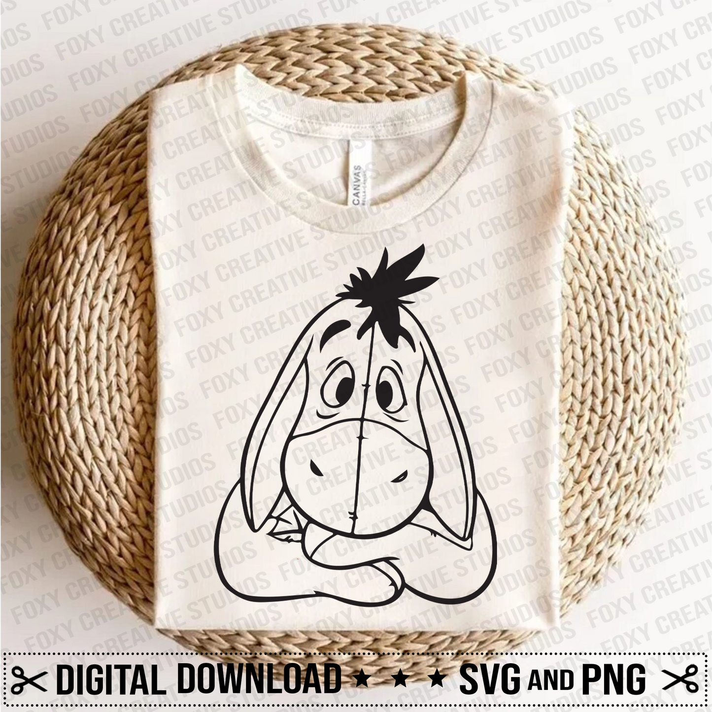 Donkey svg, Cartoon animals svg, Piglet svg, eeyore svg, tigger svg, bear svg, Digital Download