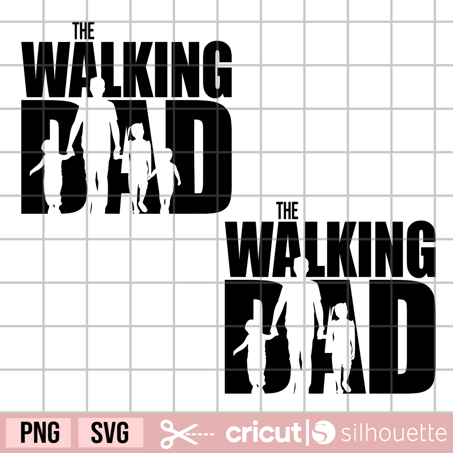 The walking Dad svg, Dad and Son svg, Father's Day svg, Dad and daughter svg, Father Svg, Dad svg, Walking Dad with Children svg, zombie dad svg, dad shirt