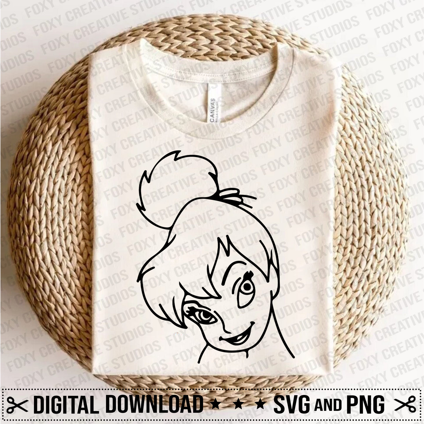 tinkerbell face svg, fairy svg, fairy dust svg, free svg, magic wand svg, neverland svg, Digital Download