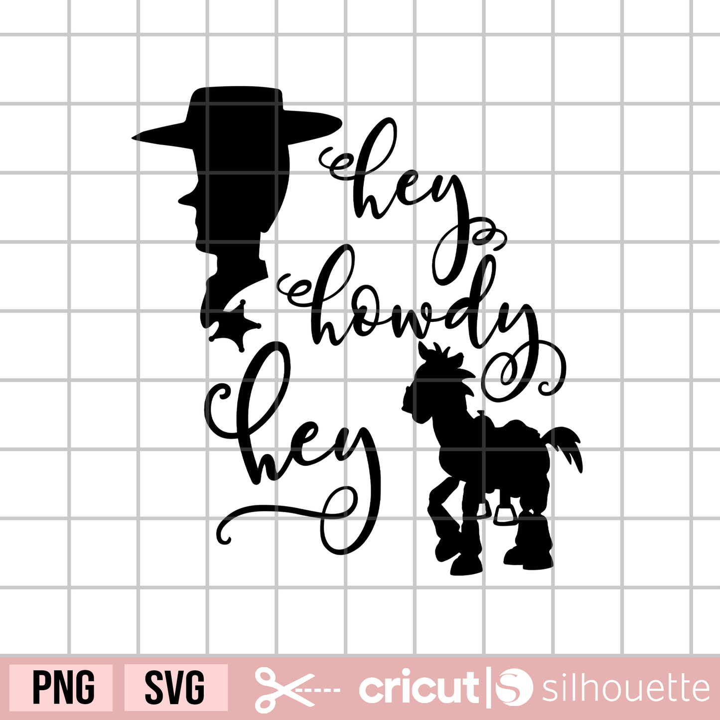 Hey Howdy Hey svg, Cowboy svg, Sheriff Woody svg, Free svg, Horse svg, toy story svg, Cowboy hat svg