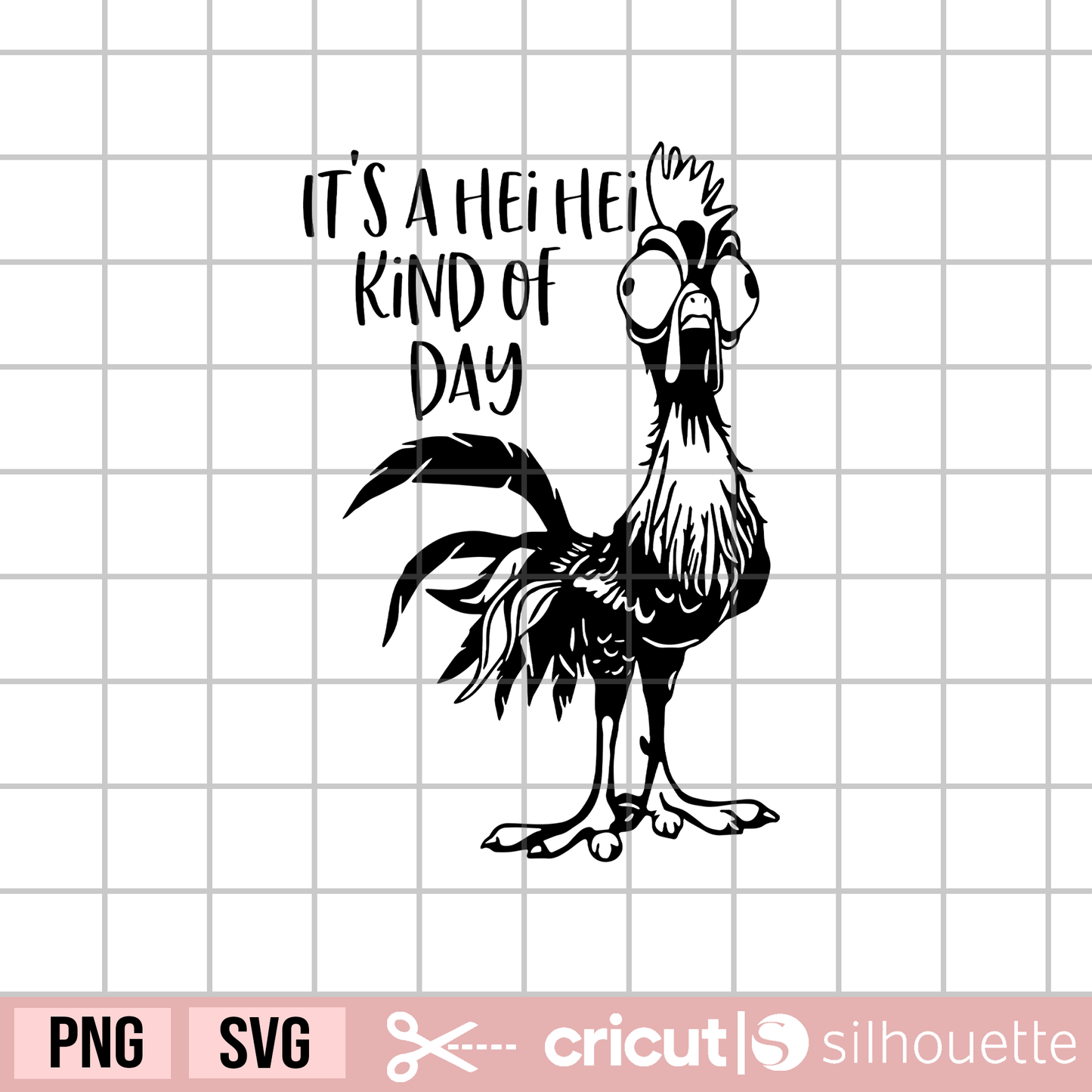 It's a hei hei kind of day svg, rooster svg, moana svg, hei hei rooster svg, free svg, Hawaii svg, Maui svg, pig svg