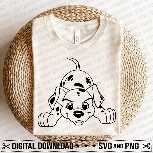 Dalmatian svg, puppy svg, dog svg, free svg, 101 dalmatian puppies svg, playful dog svg, digital download