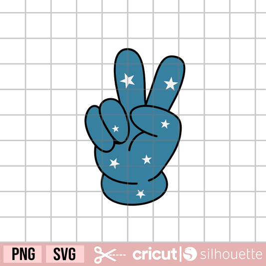 4th of July Peace Hand svg, Free svg, 4th of July svg, Patriotic peace hand svg, Peace fingers symbol svg, retro flag peace hand sign svg
