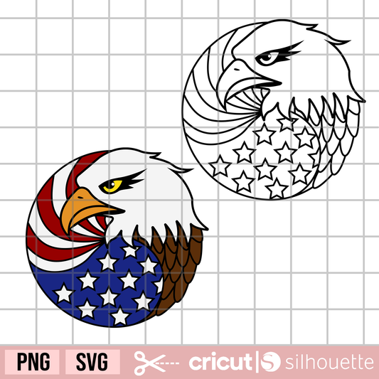 American Eagle svg, American Flag svg, american eagle circle svg, 4th of July svg, Liberty svg, Bald eagle svg, America svg