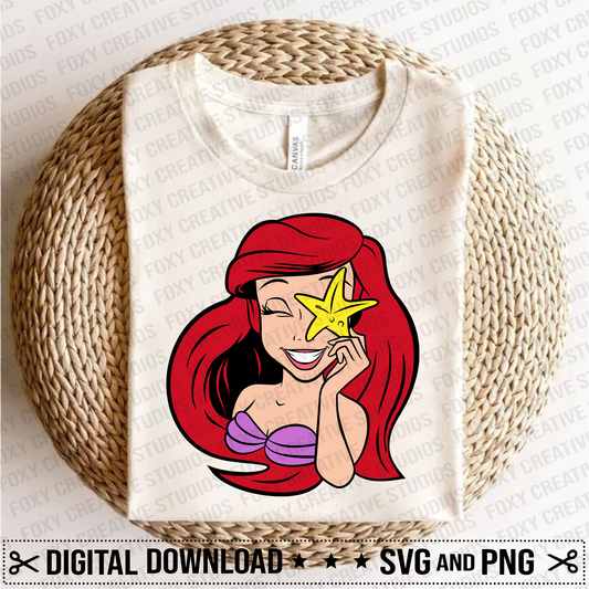 Mermaid svg, Starfish svg, Ocean svg, Triton svg, Princess svg, Flounder svg, Sebastian svg, Ursula svg, ariel svg, seagull svg