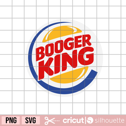 Booger king svg, Funny booger king logo svg, Food parody svg, Adult svg, Adult Humor svg, funny logo svg