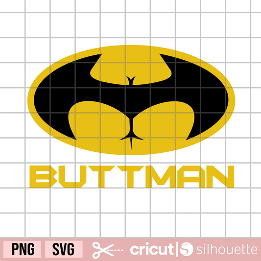 Buttman svg, Funny buttman svg, Adult svg, Adult Humor svg, buttman logo svg, parody logo svg