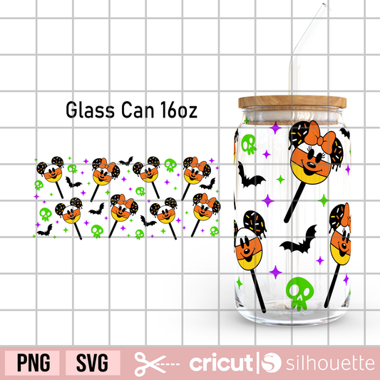 Halloween Candy Corn Mouse lollipops Libbey glass wrap svg, Candy corn svg, Halloween mickey svg, Halloween Libbey glass wrap svg 16oz, Halloween minnie svg, skulls svg