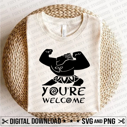 You're Welcome svg, Chief tui svg, Demi dad svg, moana svg, free svg, hei hei rooster svg, Digital Download