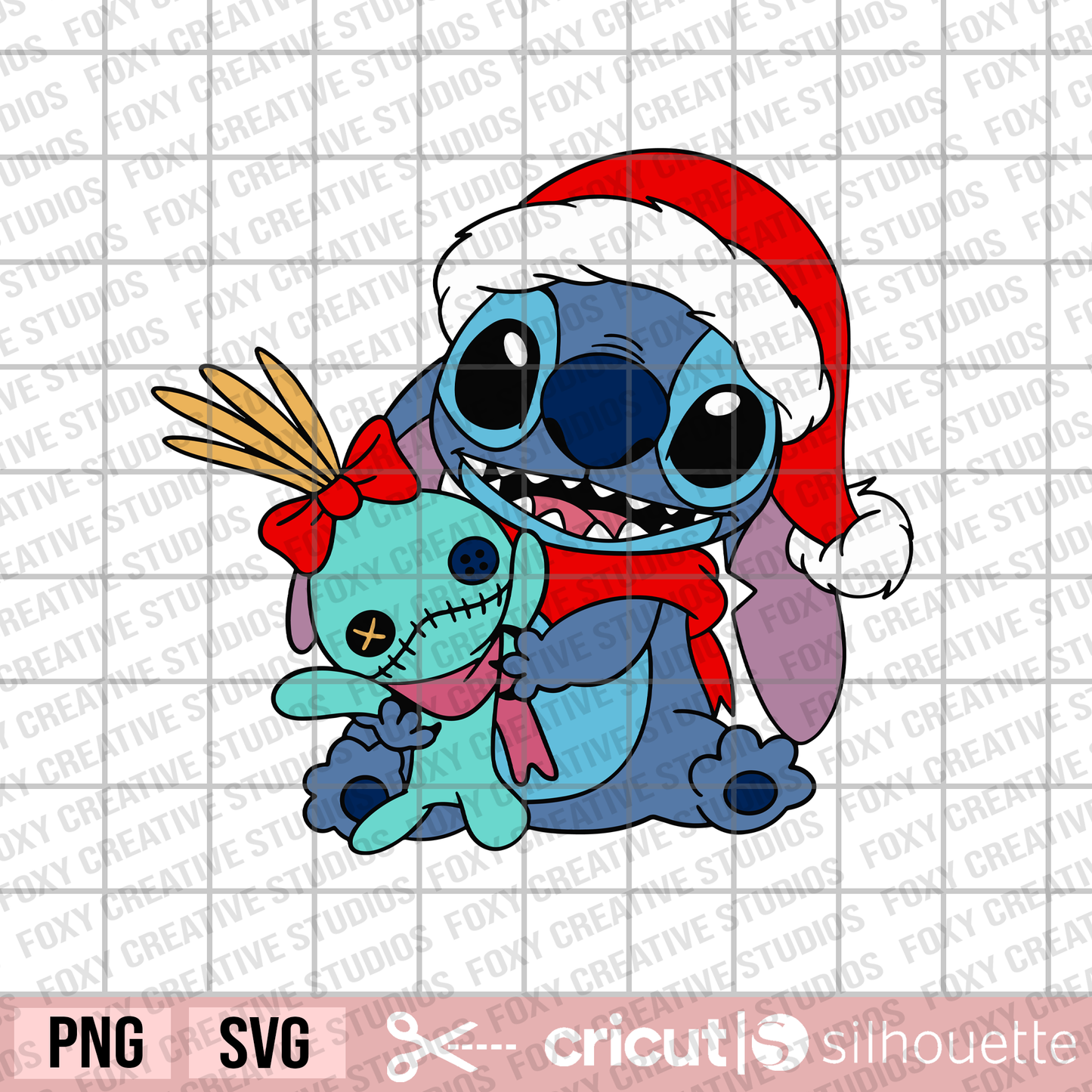 Stitch Christmas svg, Santa Hat svg, Christmas svg, stitch holding doll svg, scrump svg