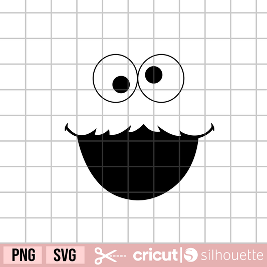 cookie monster face svg, monster faces svg, cookie svg, sesame faces svg