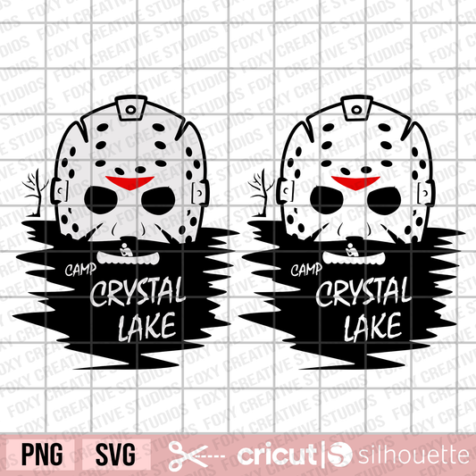Camp crystal lake svg, halloween svg, jason voorhees svg, halloween horror svg, scary halloween svg