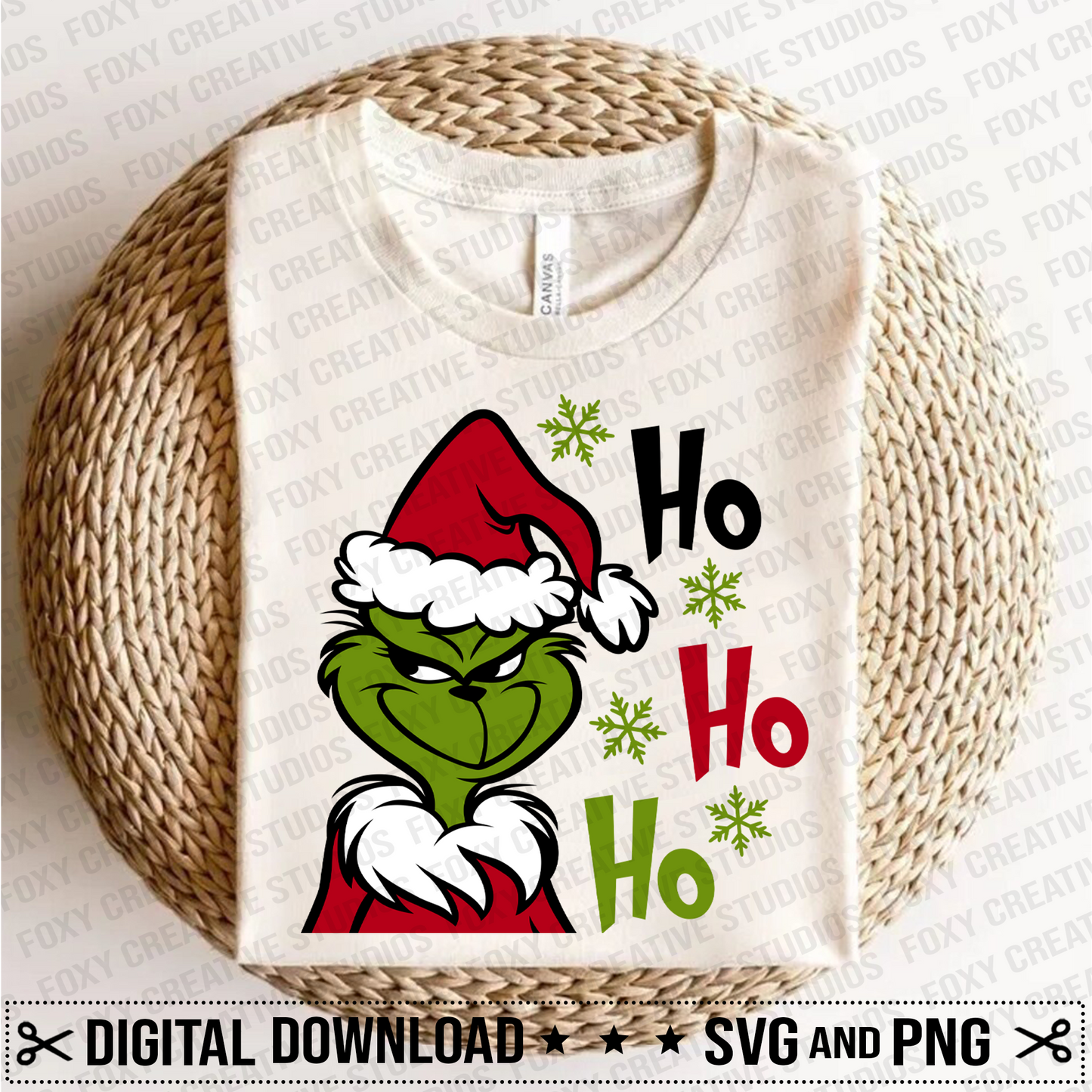 Ho Ho Ho svg, Christmas svg, Santa Clause svg, Snowflakes svg, Merry Grinchmas svg, grouchy svg