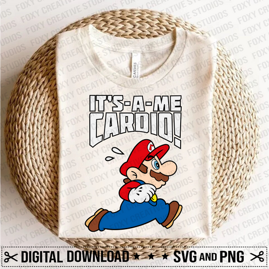 It's Me svg, Cardio svg, Workout mario svg, Exercise svg, running mario svg, gym svg, hero svg