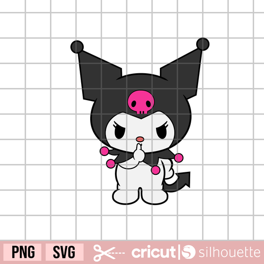 kuromi svg, kawaii svg, kawaii cartoon svg, kawaii cat svg, kawaii bunny svg