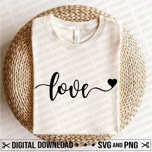 Love word svg, love svg, Heart svg, Valentine's Day svg, Valentine's Day quote svg, Love text svg, Free svg, Digital Download