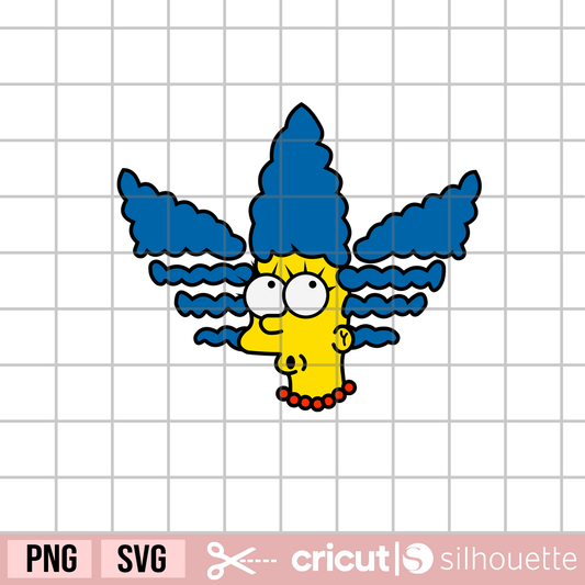 Marge svg, marge blue hair svg, cartoon svg, marge clipart, housewife svg, homer svg, marge adidas svg, funny parody svg