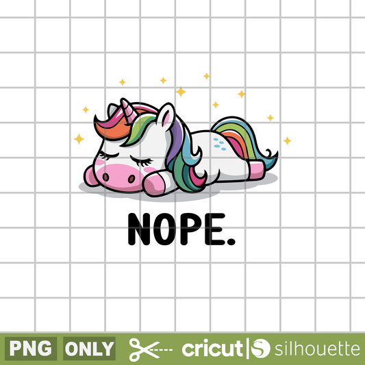 Nope png, Nope Unicorn png, Unicorn png, Sleeping Unicorn png, lazy unicorn png, funny unicorn png, Sarcastic unicorn png