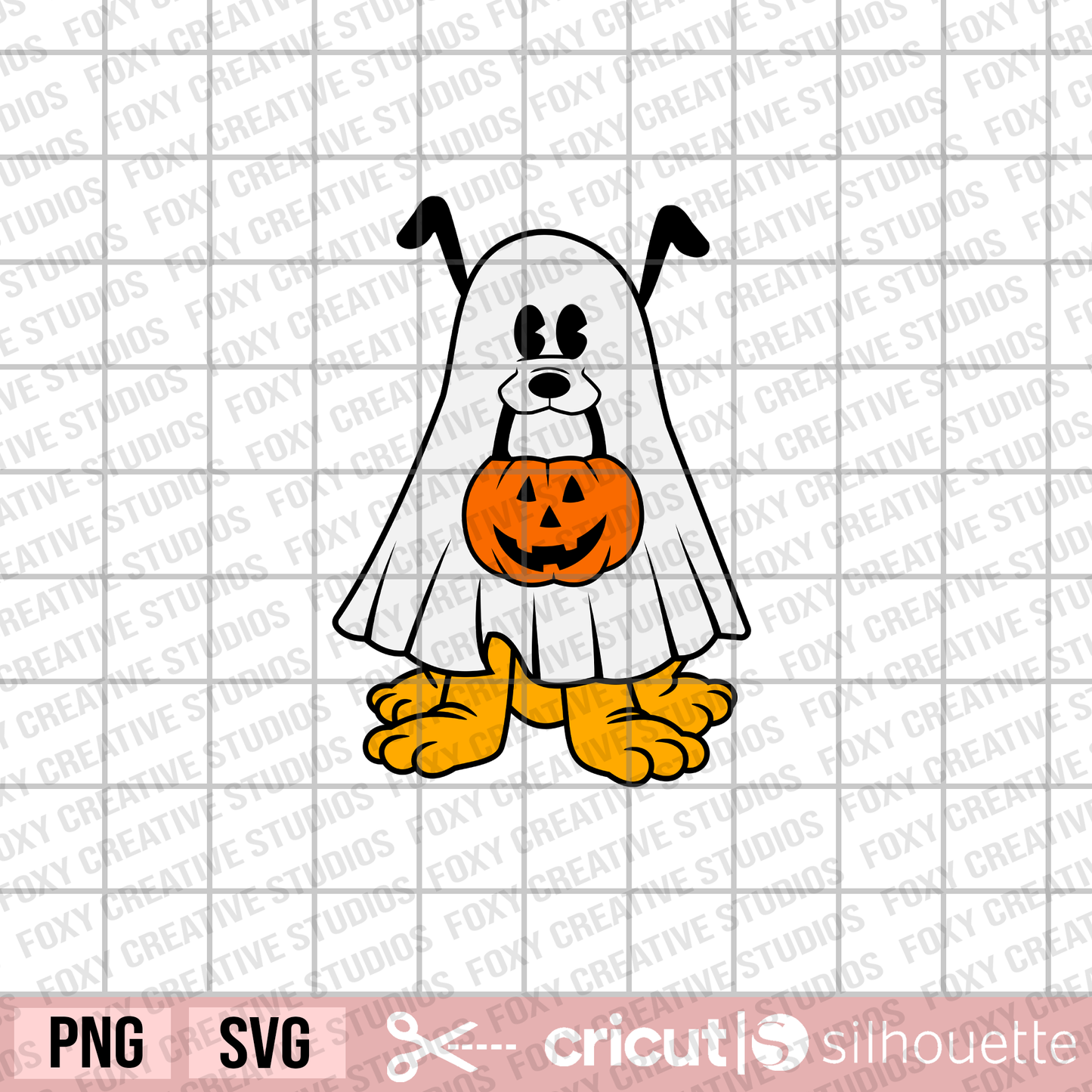Pluto ghost svg, halloween ghost svg, pluto svg, halloween svg, Retro Pluto ghost svg, ghost dog svg