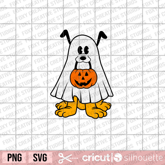 Pluto ghost svg, halloween ghost svg, pluto svg, halloween svg, Retro Pluto ghost svg, ghost dog svg