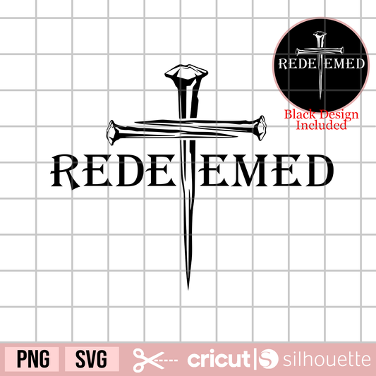 Redeemed svg, 3 nail cross svg, Crown thorn svg, Jeus Christ svg, He is Risen svg, Faith svg, Faith Cross svg, Bible svg