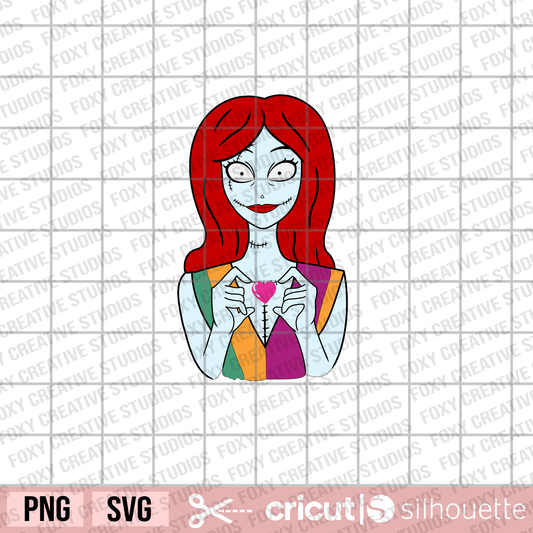 Sally svg, cartoon svg, halloween svg, Christmas svg, jack and sally svg, nightmare christmas svg