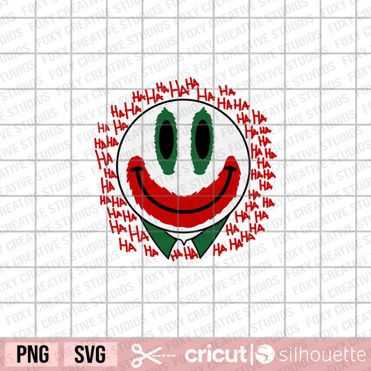 ha ha joker smiley svg, funny smiley face svg, Joker Smile svg, Clown Smile svg, joker clown svg