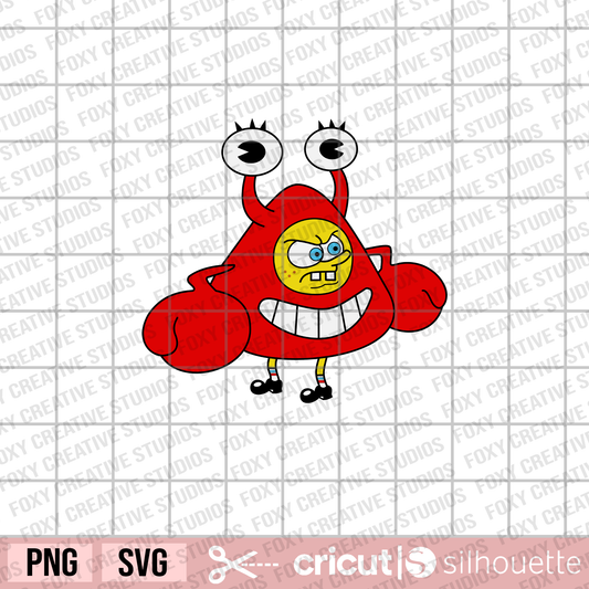 Spongebob crab svg, cartoon svg, spongebob svg, Mr Krabs svg, halloween svg, crab svg