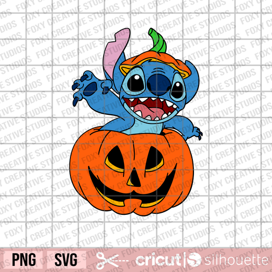 Halloween stitch svg, Halloween svg, Pumpkin svg, jack o lantern svg, stitch in pumpkin svg