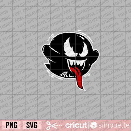 Venom Ghost Boo svg, Venom Villain svg, Cartoon svg, mario characters svg, Ghost Boo svg, superheroes svg