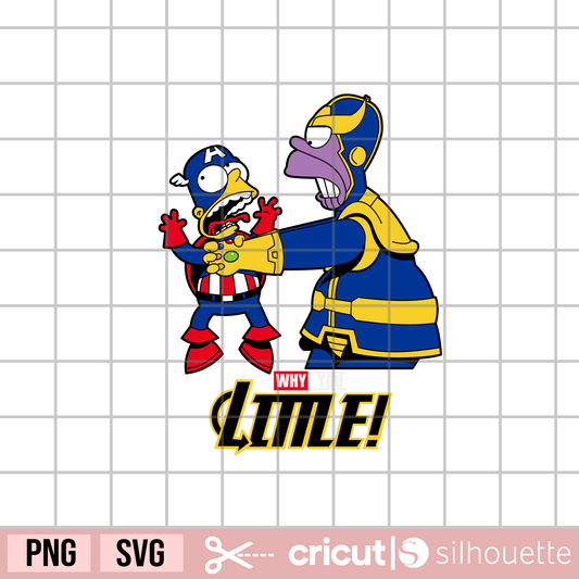 Why you little svg, Father and Son svg, thanos homer svg, bart svg, America svg, Father's Day svg