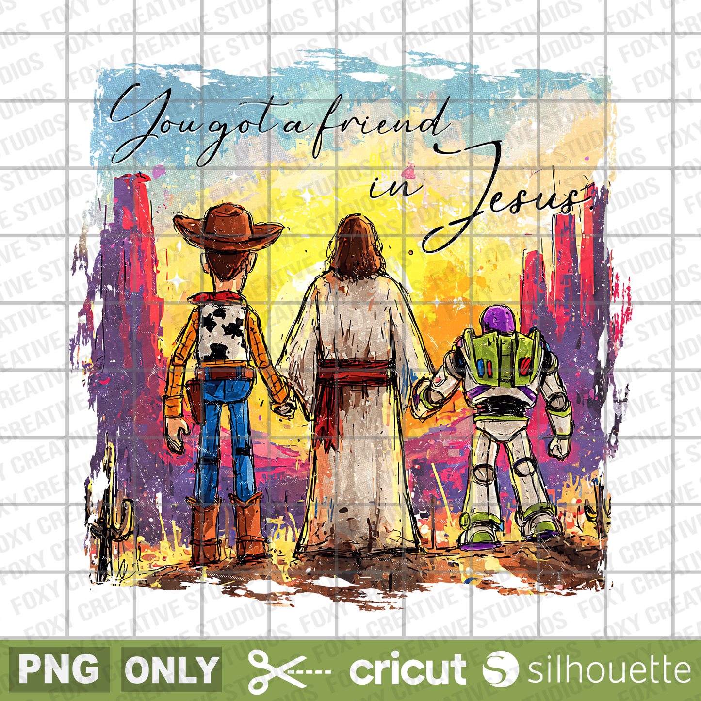 You've Got a Friend in Jesus png, faith designs, Jesus Christ png, toy story png, sheriff woody png, buzz lightyear png