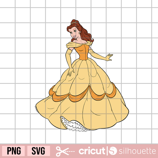 Princess belle svg, Free svg, Princess svg, Princess Gown svg, enchanted castle svg, enchanted rose svg, beast svg