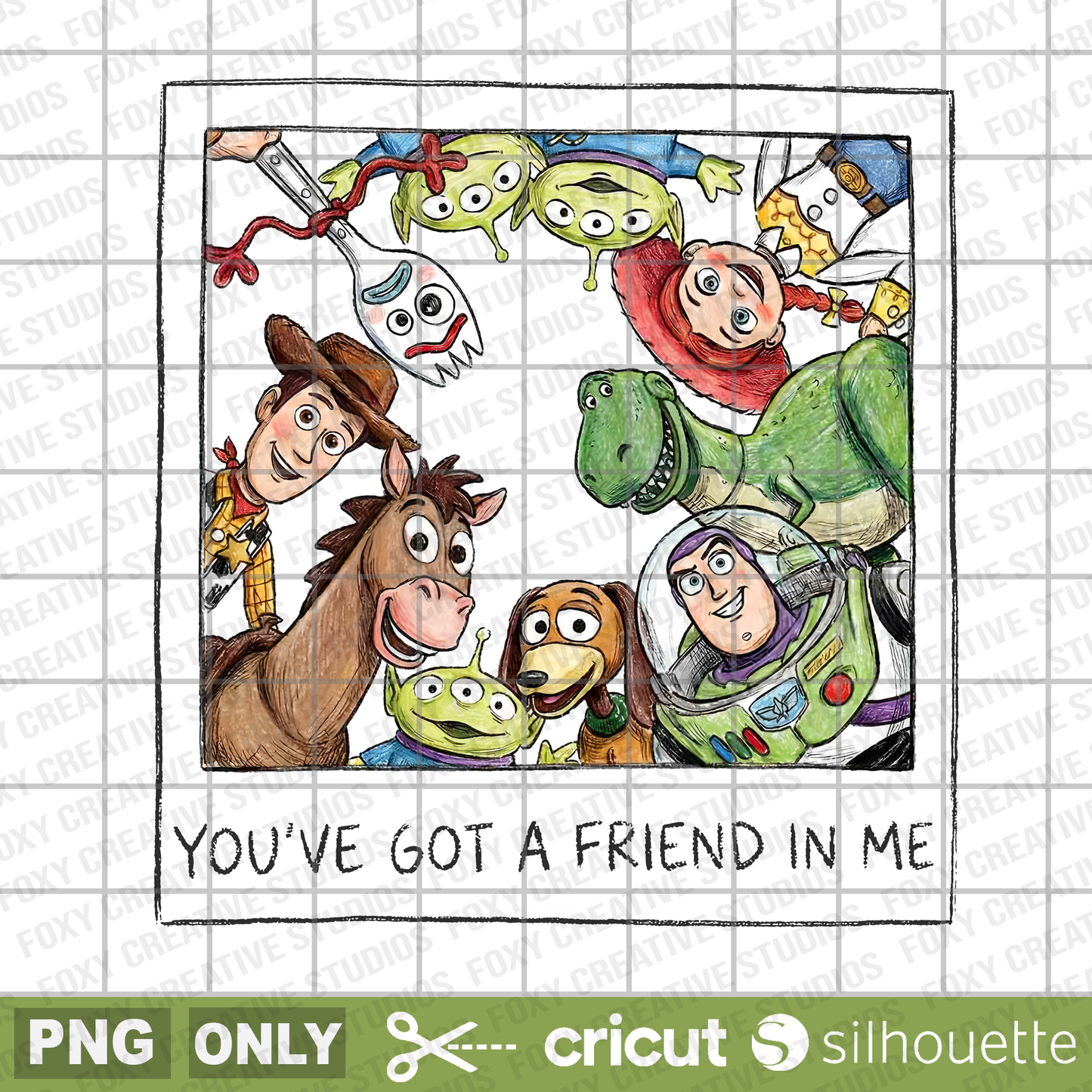 You've Got a Friend in Me png, Photo picture of toy story friends png, best friends png, sublimation png
